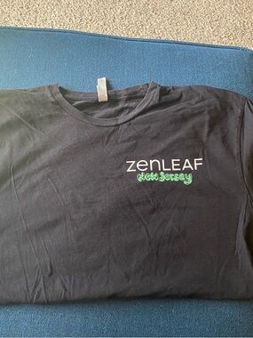 Next Level Apparel Black ZenLeaf New Jersey Logo Tee